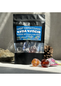 Карпатські чупа-чупси (чорні ягідні та хвойні) 6 шт