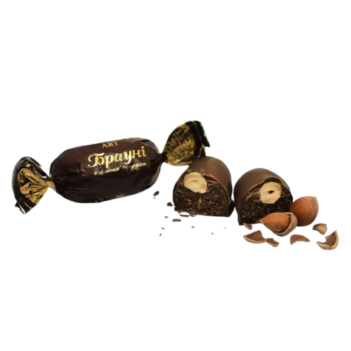 Цукерки Брауні з фундуком Sweet Амадей 1 кг