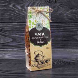 Чай "ЧАГА (березовый гриб) + БАДАН