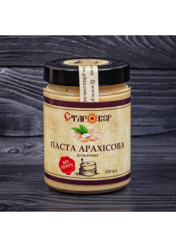ПАСТА АРАХИСОВАЯ КЛАССИЧЕСКАЯ БЕЗ САХАРА, 300 МЛ