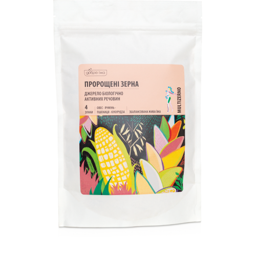 Пророщенные зерна овса, ячменя, пшеницы, кукурузы (150 г) 