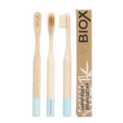 Детская бамбуковая зубная щетка BIOX с 2х лет - Blue